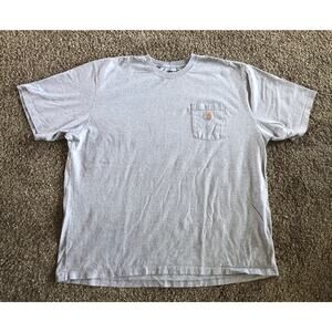 Carhartt Loose Fit T Shirt Mens 3XL Gray Front Pocket Short Sleeve